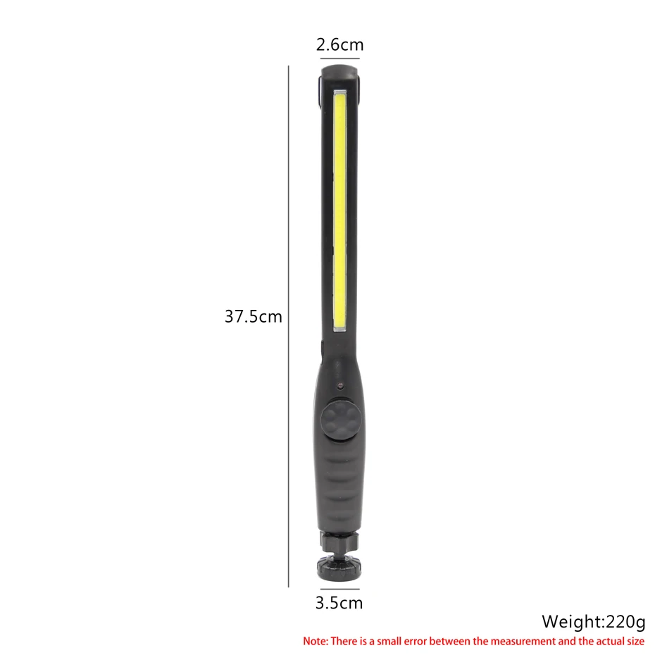 Portable spotlight LED Flashlight Work Light Rechargeable Magnetic Hanging Hook Lamp Camping Car Repairing Bar Light Torch Slim