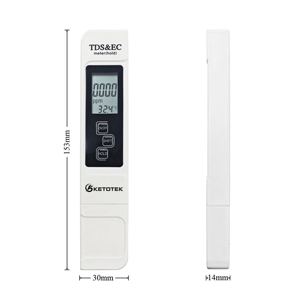 Цифровой рН-метр TDS тестер TDS& EC метр с термометром 0,00-14,0 1-9990PPM 0-9999us/cm 0-9999ppm 0,1-80.0C водный монитор