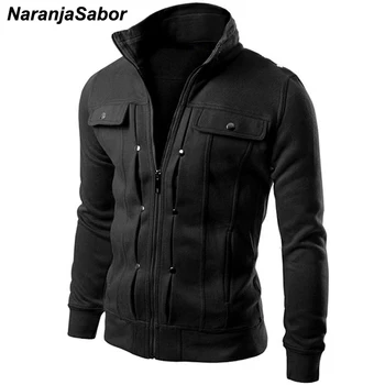 

Naranjasabor Spring Autumn Men'S Cardigan Multi Button Hoodies Fashion Sweatshirt Casual Male Tracksuits Men Clothing N432