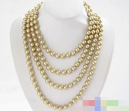 

3119 golden round SOUTH SEA SHELL PEARL NECKLACE