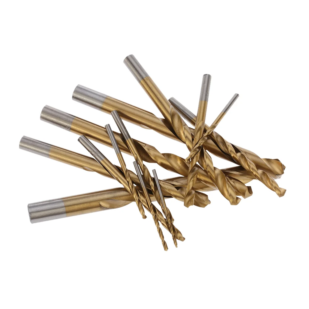 13pcs/set High Quality Mini Twist Drill Bit HSS Titanium Coated Drill Bit Set Woodworking Metal Plastic Tools 1.5-6.5mm