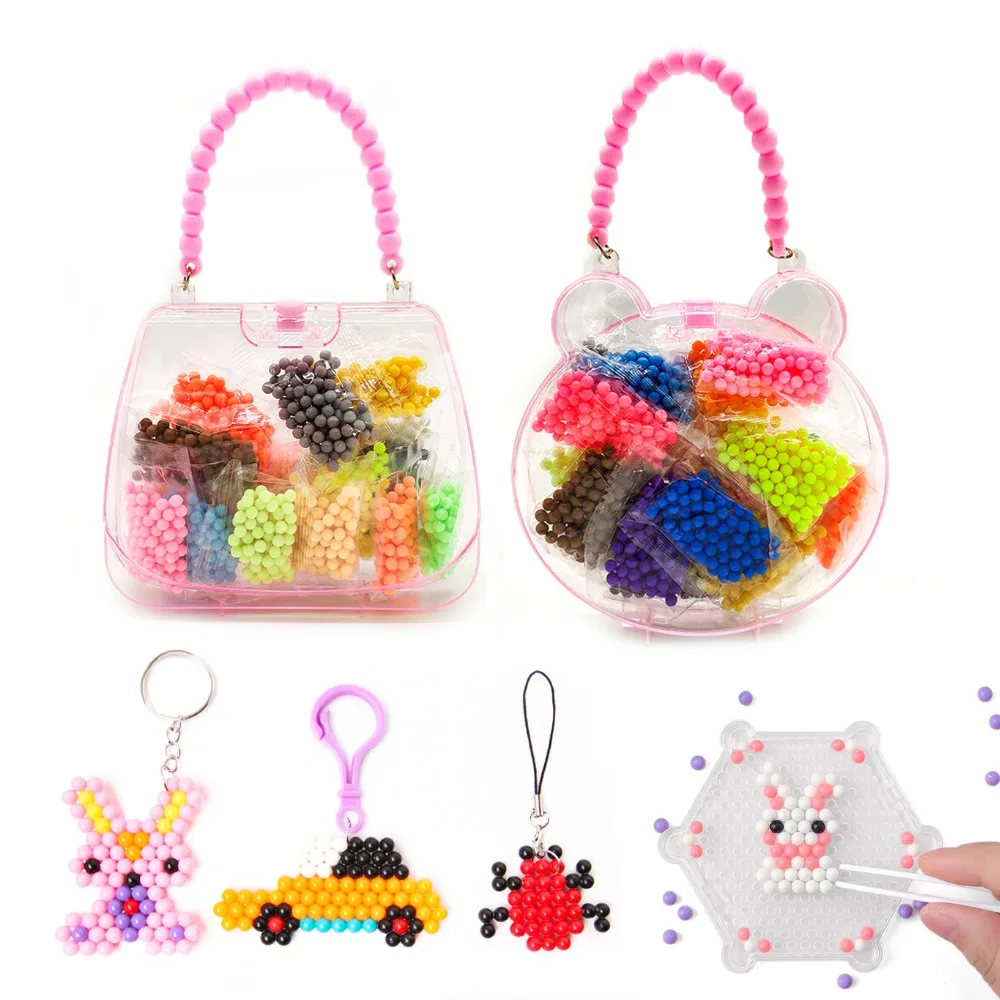 Новый 20 цветов Подарочная коробка посылка aquabeads DIY Дети Аква Вода бусины спрей
