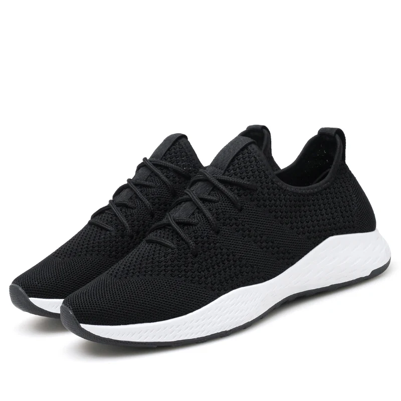 Bomlight Tenis Masculino Adulto дышащие тканые кроссовки мужские повседневные вулканизированные туфли мужские кроссовки тренировочная обувь с рисунком граффити мужские 48 - Цвет: Black White A