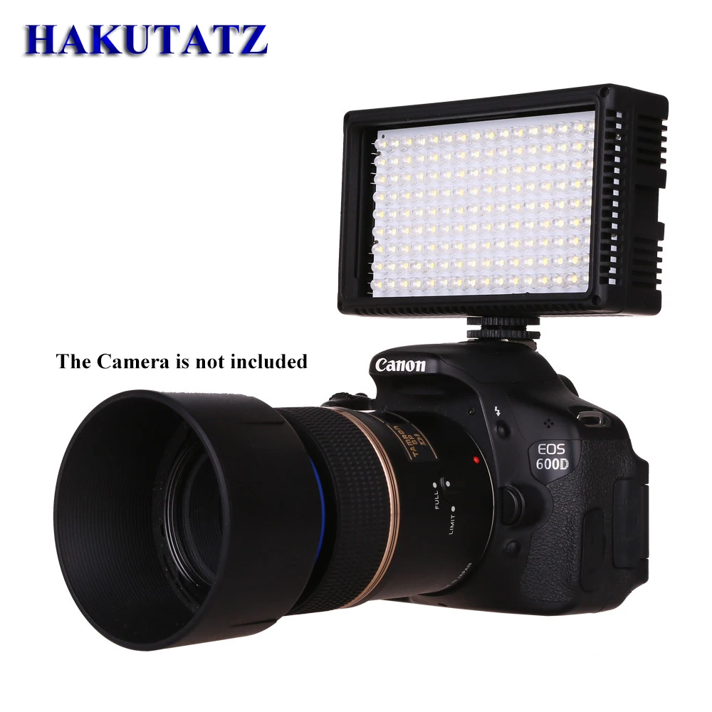  On-Camera 144 Bi color LED Video Light Lamp Dimmable for Canon Nikon Pentax DSLR Camera Video Camco - 32301829469