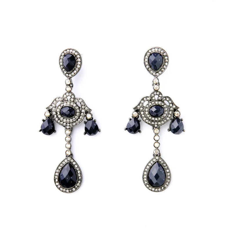Elegant Chandelier Earrings Online Shopping India Deep Blue Large Evening Dress Jewelry