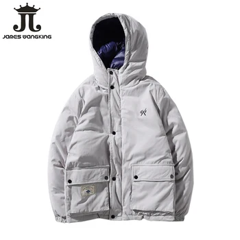

Newest Mens Casua Jacket Parka Men Warm Coat Fashion Solid Parkas Medium Thickening Hat Warm Coats Parka Men -Size Fit Euro/US