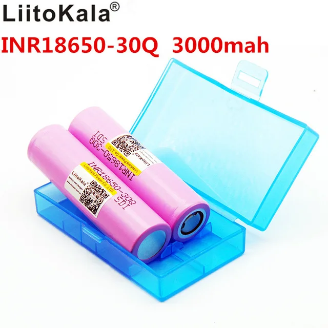LiitoKala для INR 18650 аккумулятор 3,7 V 3000 mAh INR18650 30Q литий-ионный аккумулятор