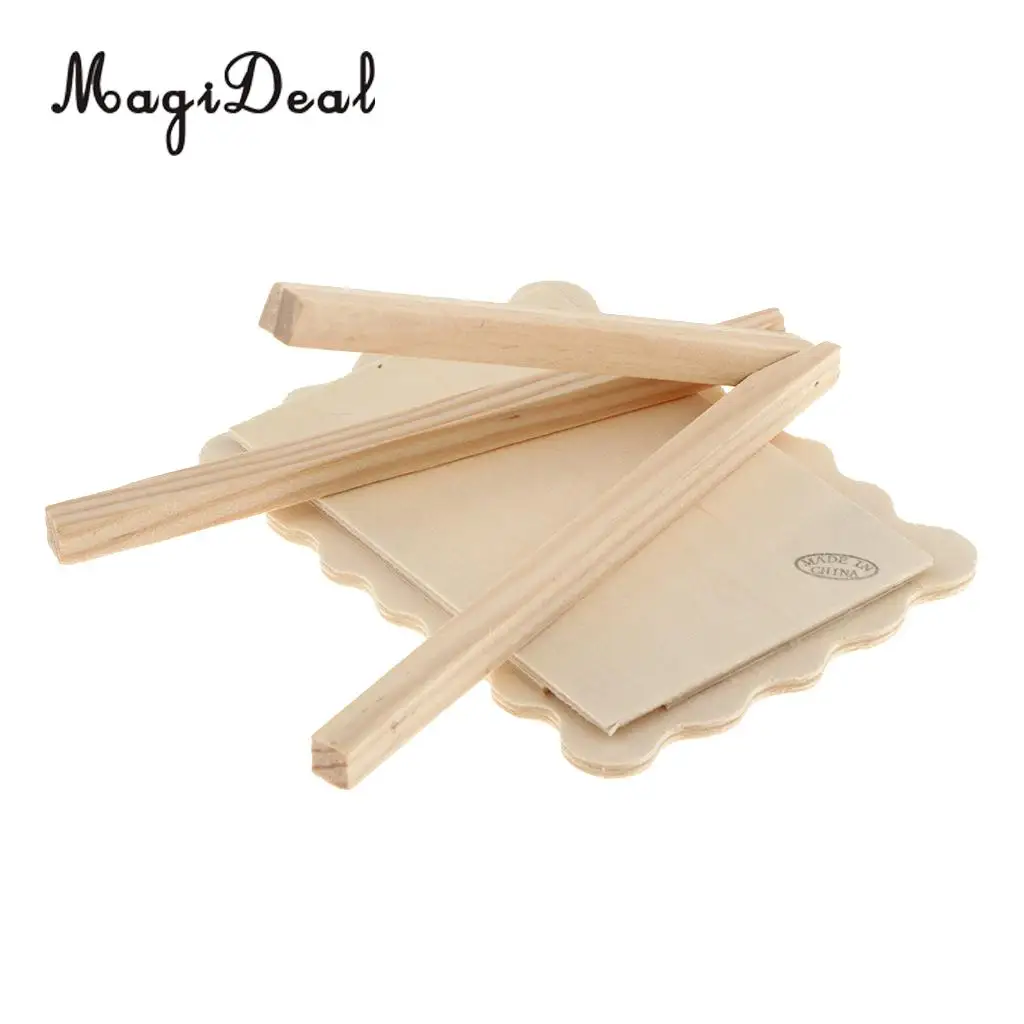 MagiDeal Unfinished Wood Photo Frames Easel Design Picture Frame for Kids DIY Craft