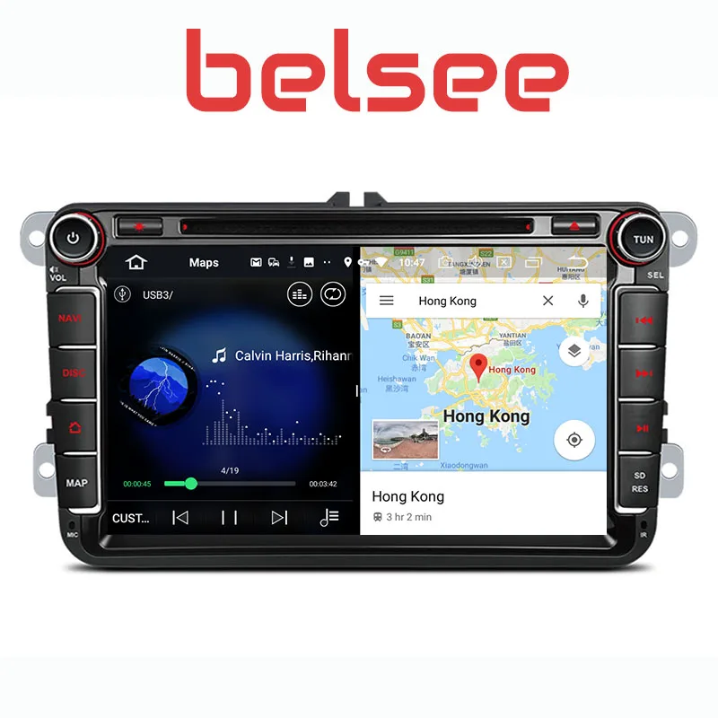  Belsee Octa Core 4GB Ram Car Radio DVD Head Unit Navigation Multimedia forVW Volkswagen Polo Passat