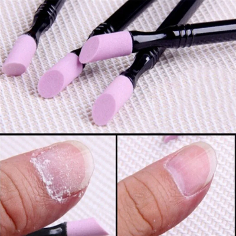 

Double-end Quartz Cuticle Pusher Trimmer Manicure Nail Art Too Sanding Pen For Nail Art