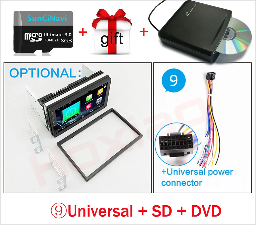 Cheap 2 Din Android Universal Car DVD Player GPS Navigation Map WIFI BT Radio Player Multimedia For Honda Nissan BYD TOYOTA KIA 19