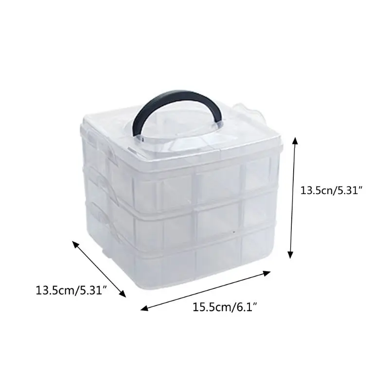 1 Pc Transparent Portable Large Jewelry Organizer Storage Box Container Case Display 1 Pc Transparent Portable Large Jewelry Organizer Storage Box Container Case Display