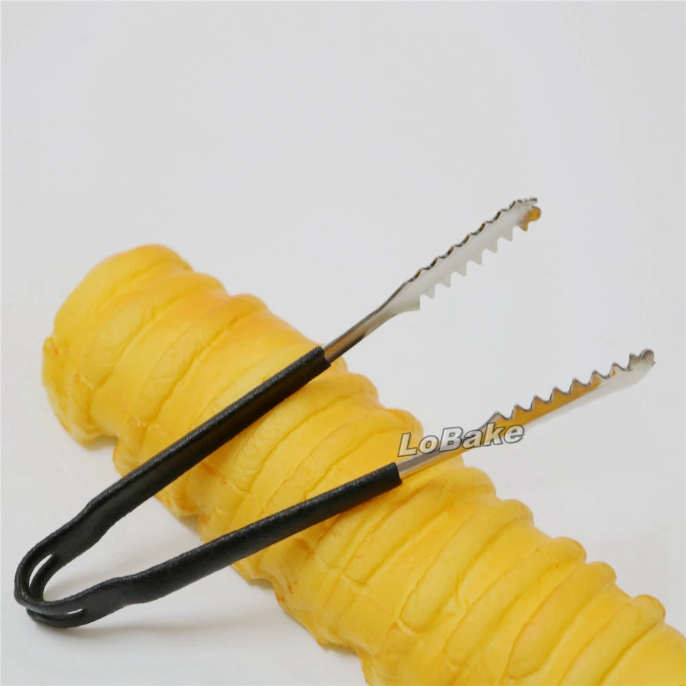 

(5pcs/lot) High quality 14.5cm long stainless steel cake ice cube tongs Clip Clamp utensils with coating for kitchen gadgets