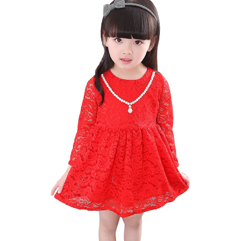 

Children's clothing 2019 new spring and autumn long-sleeved lace dress 2 3 4 5 6 7 8 9 10 years old baby girl clothes