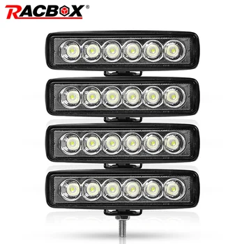 

6inch LED work light bar 18w Spot Beam Spotlight running Fog lights Headlights For UAZ ramp Jeep Moto Offroad 4x4 ATV niva SUV
