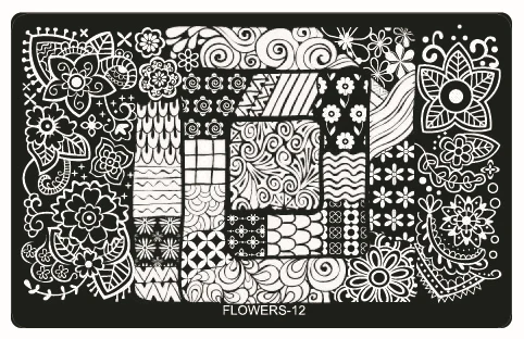 Aliexpress Buy Chic Fashion Flower Pattern Designs Nail Art Image Tool Equipment Stamp Stamping Plates Manicure Template 1pcs From Reliable