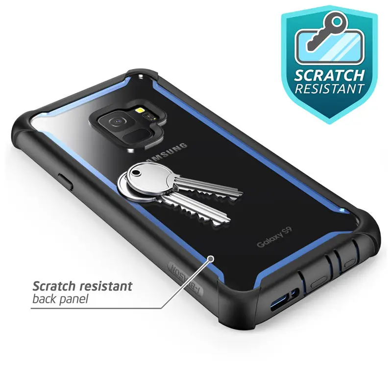 For Samsung Galaxy S9 Case 2018 Original i-Blason Ares Series Full-Body Rugged Clear Bumper Case with Built-in Screen Protector 4