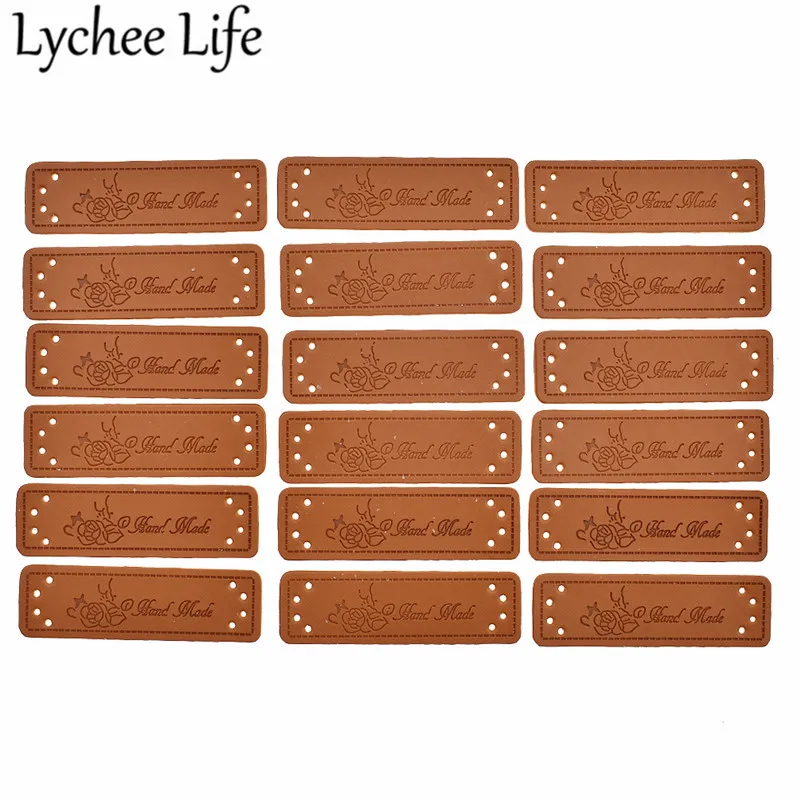 Lychee Life кожаные этикетки ручной работы 50 шт. инструмент для букв Печать этикетка DIY Одежда швейная ткань моющиеся принадлежности аксессуары