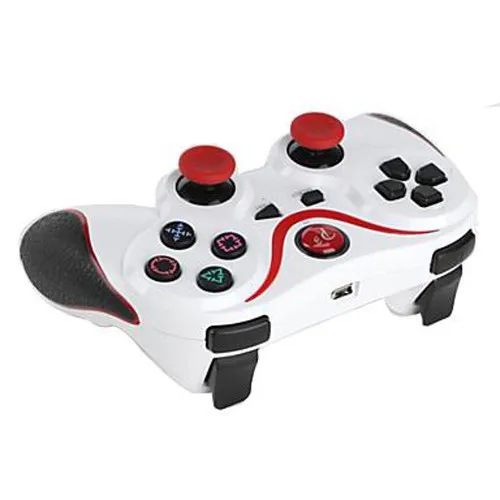 Red plus White Wireless Bluetooth Sixaxis Controller for Sony PS3
