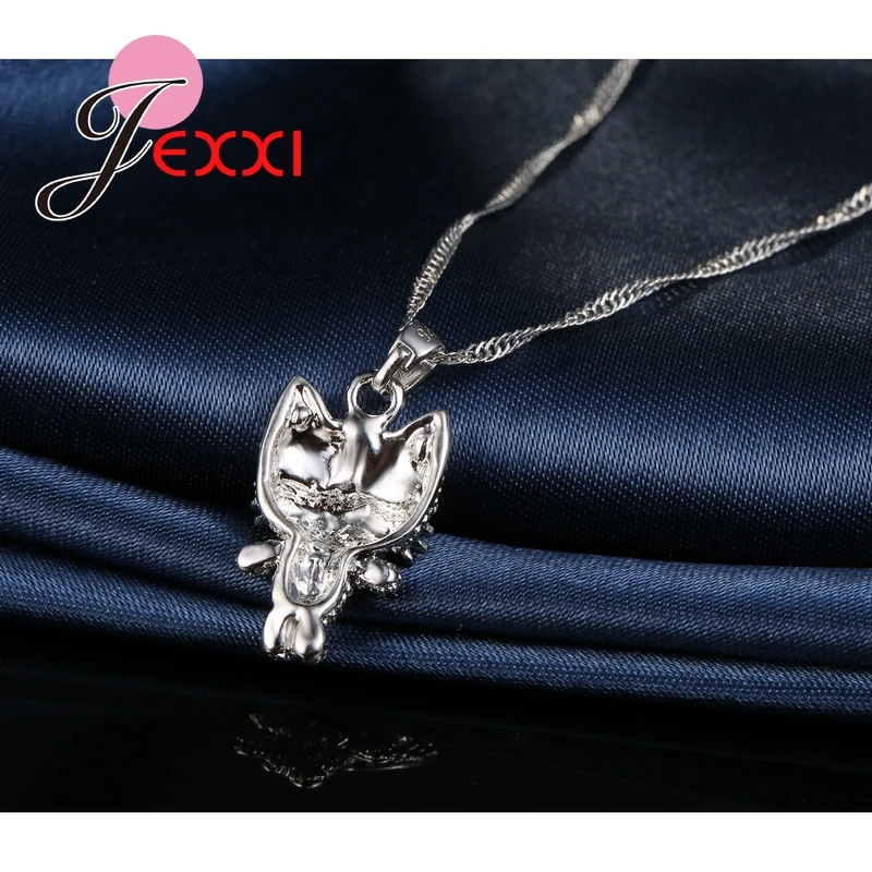 Женский ювелирный комплект из колье и серёг серебра 925 пробы|jewelry sets|gifts for womengift gifts