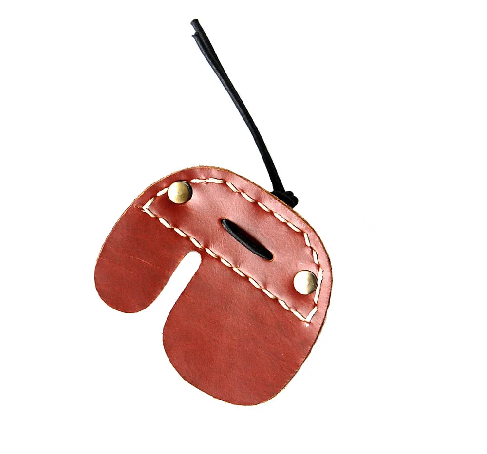 1 pcs archery caw leather finger guard archery protector finger glove