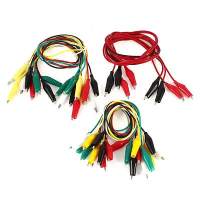 

Clip Lead Test Set 22 Piece Alligator Clips Colors Wire Crimped Tester Repair