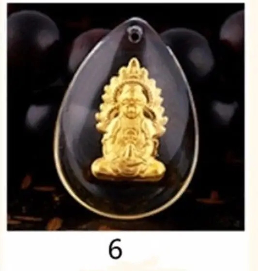 1PCS 999 24k Yellow Gold Crystal Man Made Pendant/...