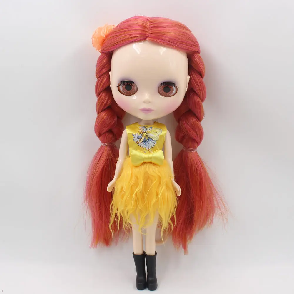 ICY Nude Blyth кукла серии No. A4841290 темно-красные волосы белая кожа BJD