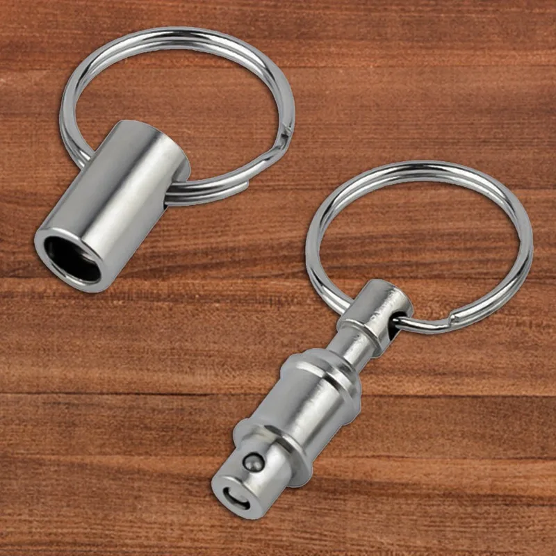 Новый Серебряный съемный Quick Release металлические брелки для ключей из сплава