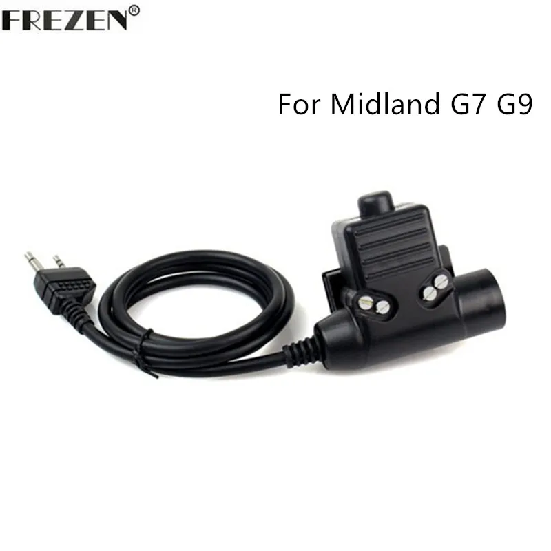 U94 PTT Cable for Z Tactical Bowman Elite II HD01 HD02 Headset For Midland 2 Pin Two Way Radio G6 G7 GXT550 GXT650 LXT80 75-510