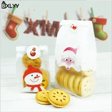 BXLYY 2019 New Year Decoration Santa Snowman Cookie Bag Party Supplies Wedding Gift Bag Baby Shower Home Decoration Package.7z