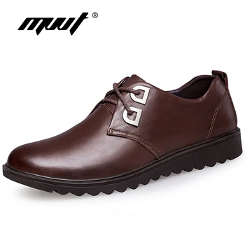 

MVVT Spring/Autumn Plus size Men Dress Shoes Genuine Leather Shoes Men Formal Shoes Soft Upper Leather Men Oxfords Men Foot Wear