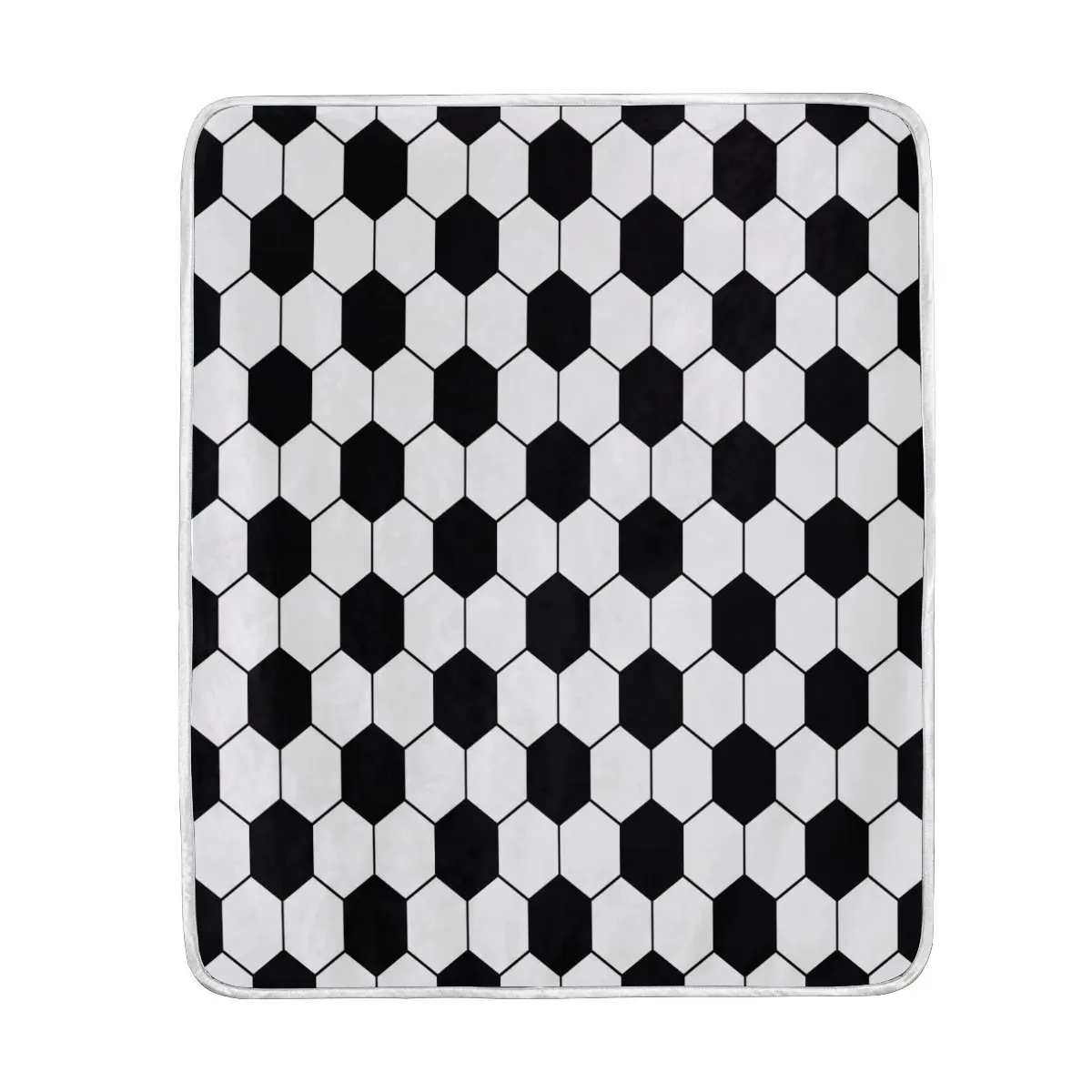 Abstract Soccer Ball Blanket Soft Warm Cozy Bed Couch Lightweight Coral