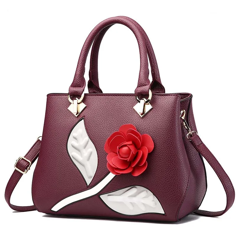 Роскошная женская сумка известного бренда, винтажная женская большая сумка с розами, женские сумки через плечо, женская сумка