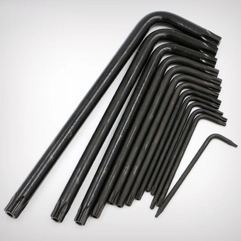13 Pcs/set T6-T50 Double Head Torx Allen Wrench Set Multi-function Black Plum Hex Wrench Inner Hexagon Spanner Allen Key 13 Pcs/set T6-T50 Double Head Torx Allen Wrench Set Multi-function Black Plum Hex Wrench Inner Hexagon Spanner Allen Key