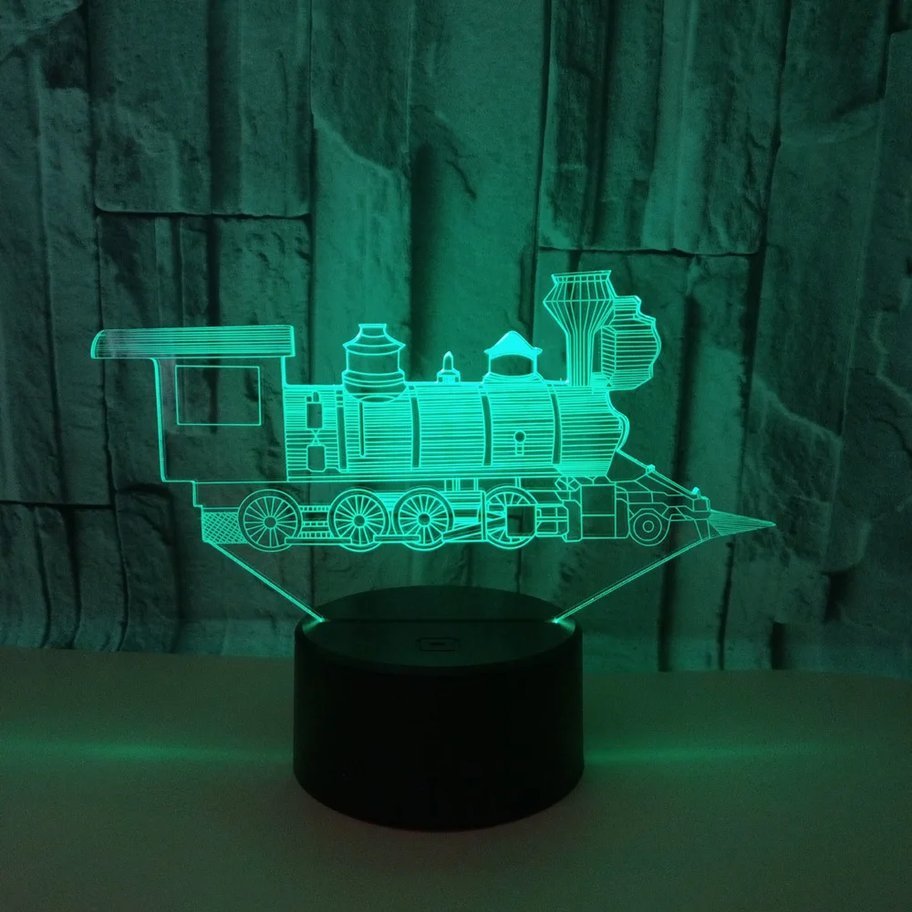 Старинная модель поезда 3D ночник USB Новинка подарки на день рождения 7 видов