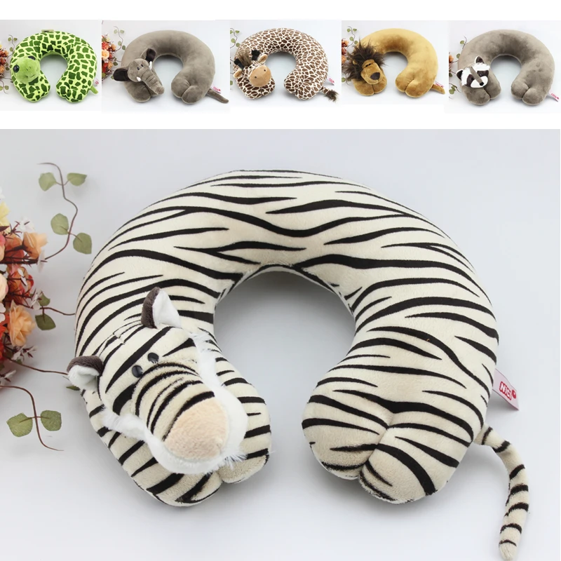 Free Shipping Novelty Plush Animal U Shape Neck Pillow Rest Car Comfort