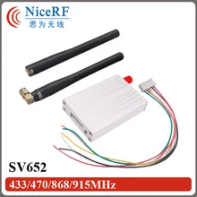 2 шт. 500 мВт 433 МГц RS485 Интерфейс беспроводной rf-модуль SV652+ 2 шт. резиновая антенна для мужчин;