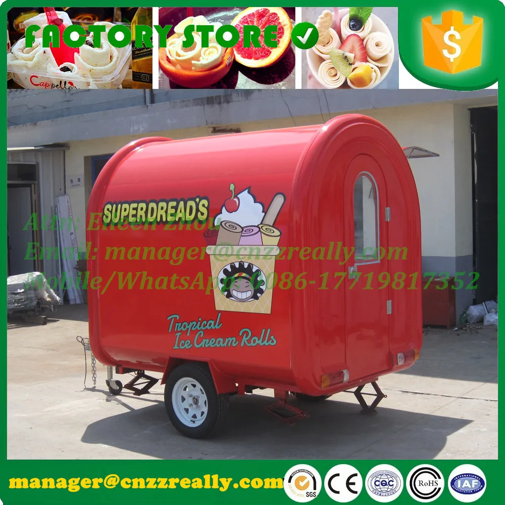 Street food cart Ice cream vending cart mobile food kiosk