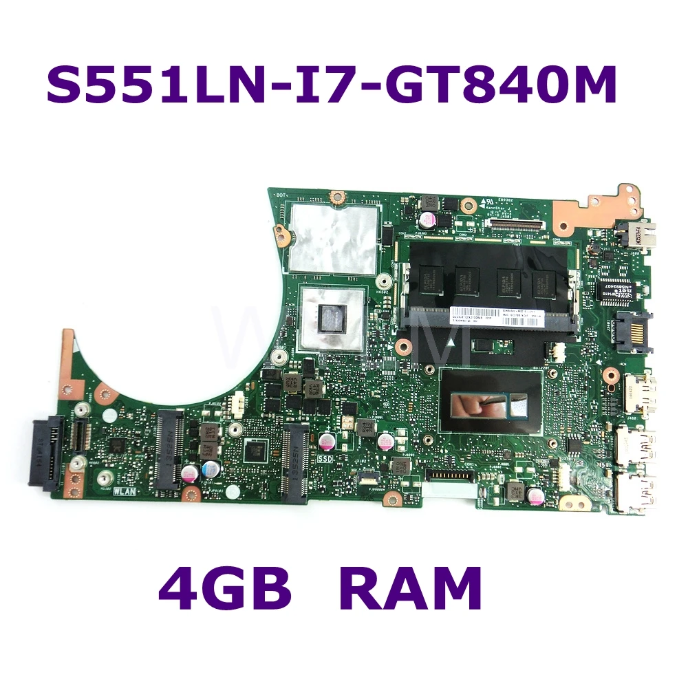 

S551LN MB._4G/I7-4500U/AS GeForce V2G 90NB05F0-R000 Mainboard For ASUS K551L K551LB K551LN S551L S551LB R553L Laptop Motherboard