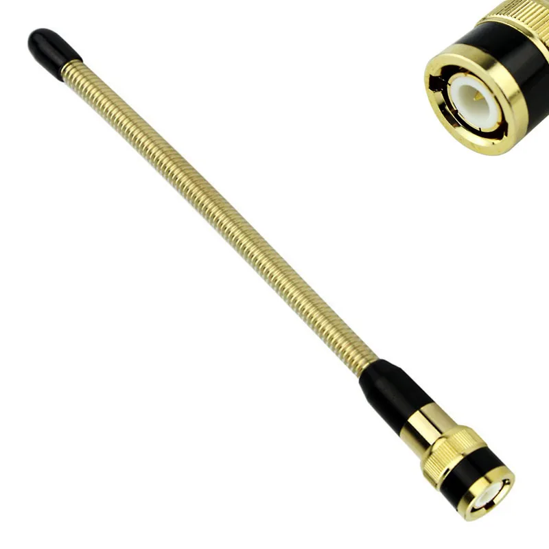 2pcs/lot Golden Soft Flexible Single Band Vhf 144mhz High Gain BNC Antenna For ICOM Walkie Talkie IC-V8 V80 V80E V82 V85 F3S