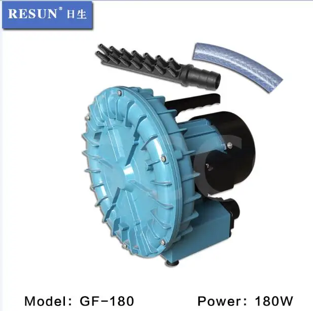 180 Вт 300L/мин воздуходувка аквариум аквакультуры высокого давления джакузи вентилятор Высокая мощность воздушного насоса центробежный вентилятор. Газовая Турбо насос - Цвет: RESUN GF-180
