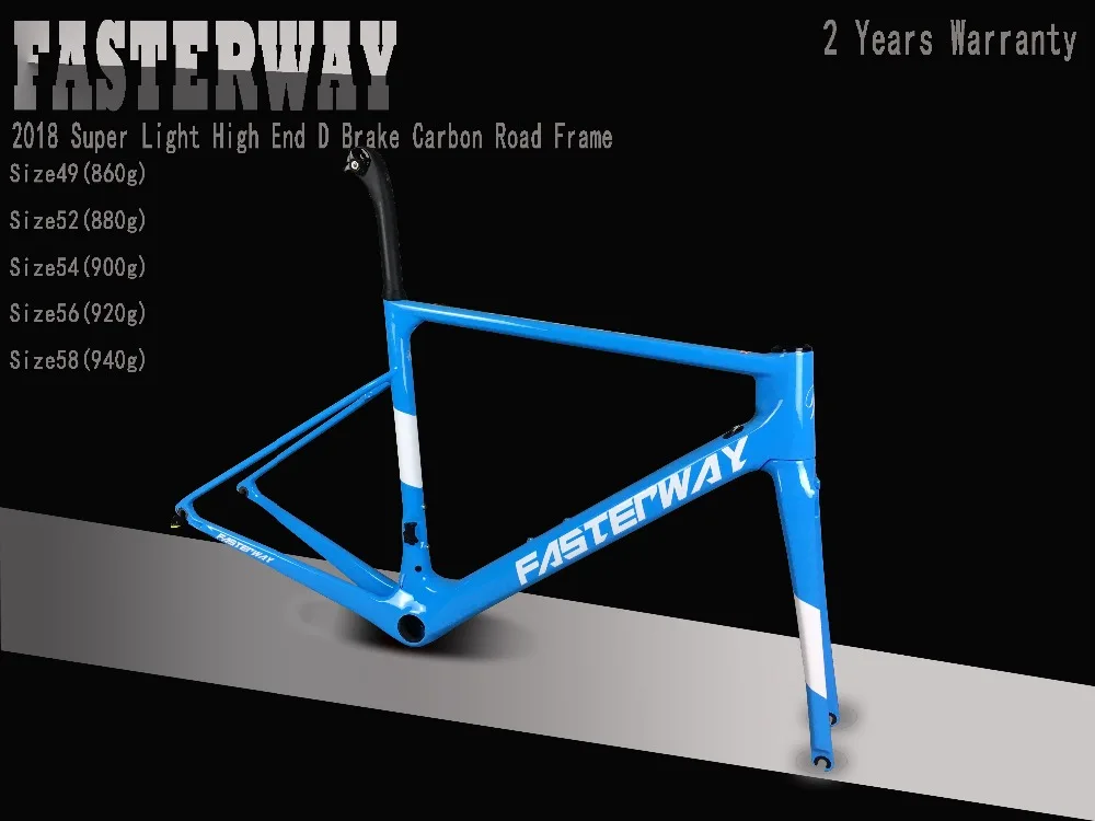 Тайваньский бренд FASTERWAY классический темно-синий набор углеродных дорожных Рам UD ткань карбоновая велосипедная Рама: рамка + подседельный