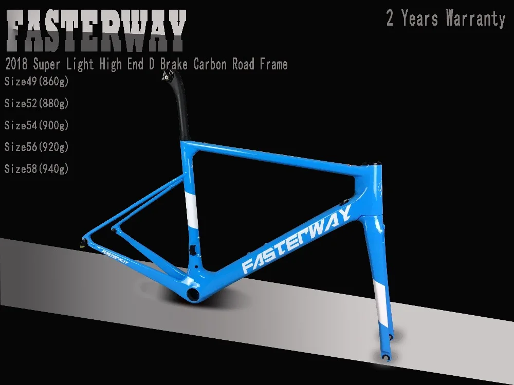 Taiwan Brand Fasterway Classic Dark Blue Carbon Road Frameset Ud Weave
