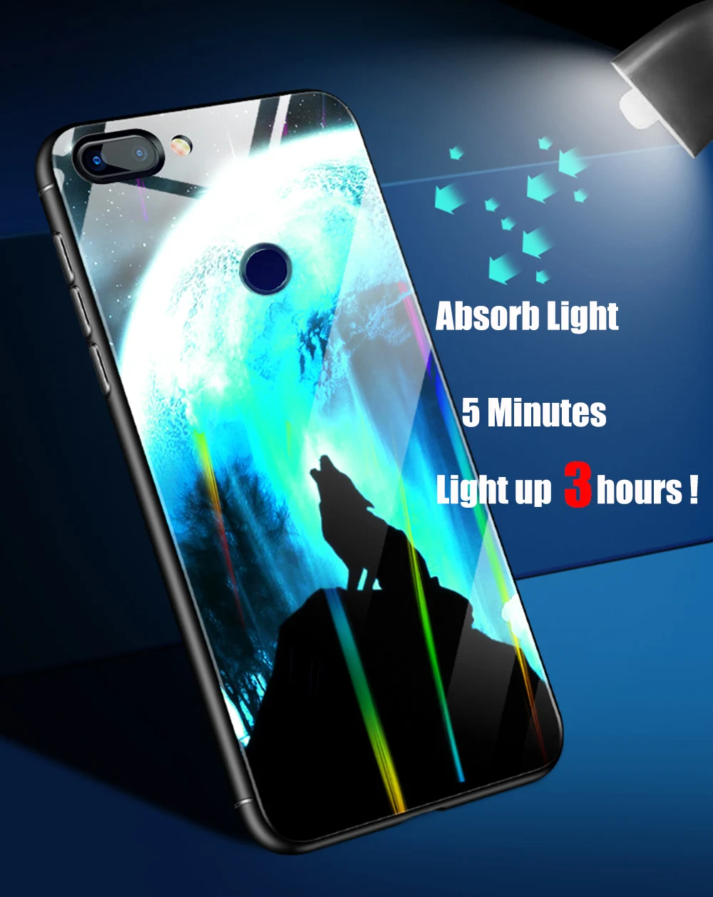 Tempered Glass Luminous Case For Xiaomi Mi 8 Lite Case on MI8 Lite Case Soft TPU Bumper Phone Cases For Xiaomi Mi 8 Lite Mi8Lite (10)