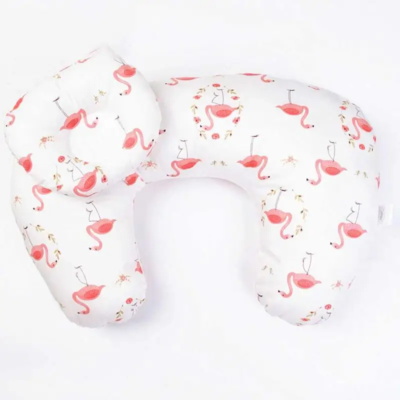 Многофункциональная подушка для кормления грудного вскармливания; хлопковая детская подушка для кормления; принадлежности для новорожденных; обучающая подушка для ухода за ребенком - Цвет: Flamingos