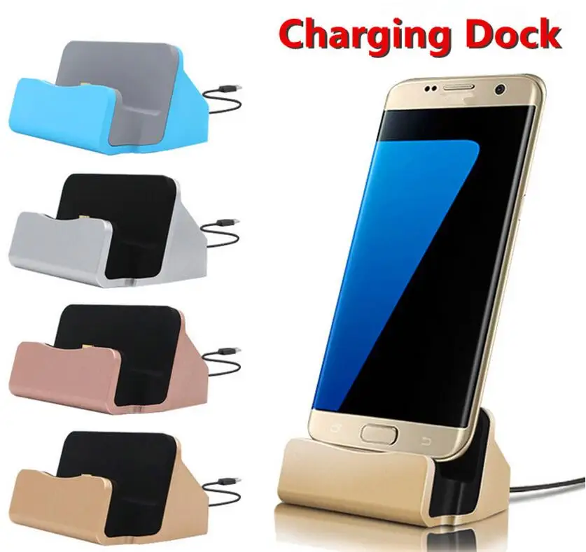 

Android Micro USB Dock Sync Data Charging Type C Dock Station Desktop Dock Charger For iphone Lightning