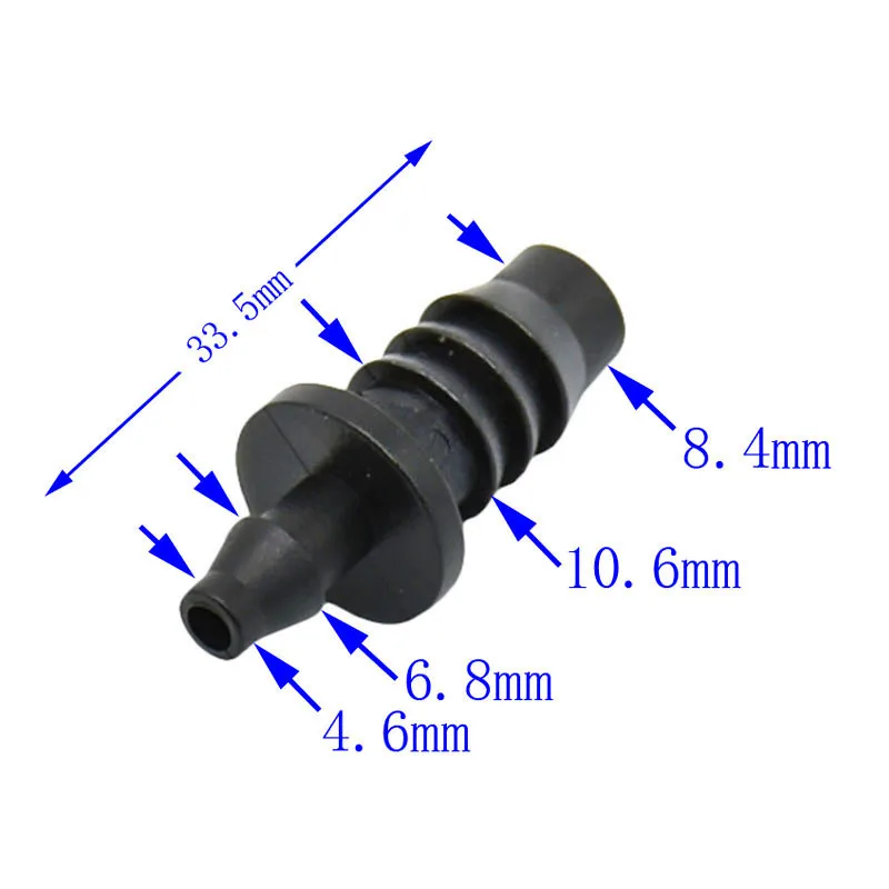 Wxrwxy орошение 8/11 к 4/7 с колючими соединителями 3/8 до 1/4 шланга снижение Барб Сад капельного орошения шланг адаптер 20 шт