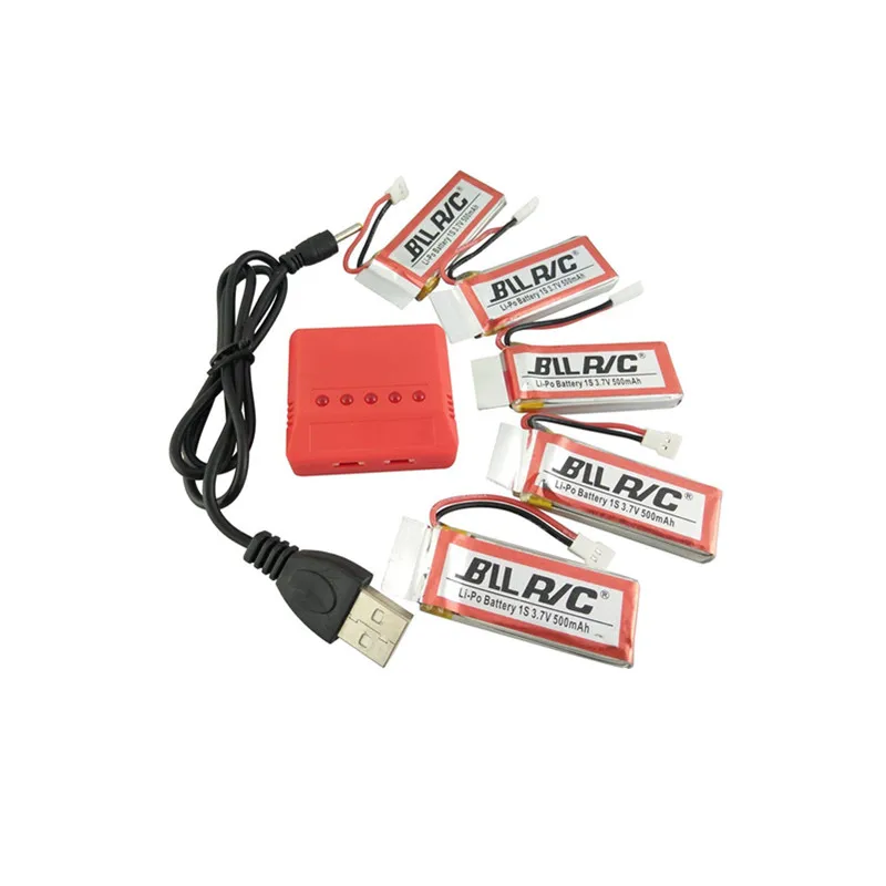 5 шт. 3 7 в 500 мАч батарея для Hubsan X4 H107C H107L H107D H107P + HS170 HS170C SYMA X11 портов зарядное