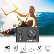 AKASO SO33 4 К WI-FI Открытый Действие Камера видео Экстремальные виды спорта руля Ultra HD Дайвинг Водонепроницаемый 40 м 12MP 170 широкий формат